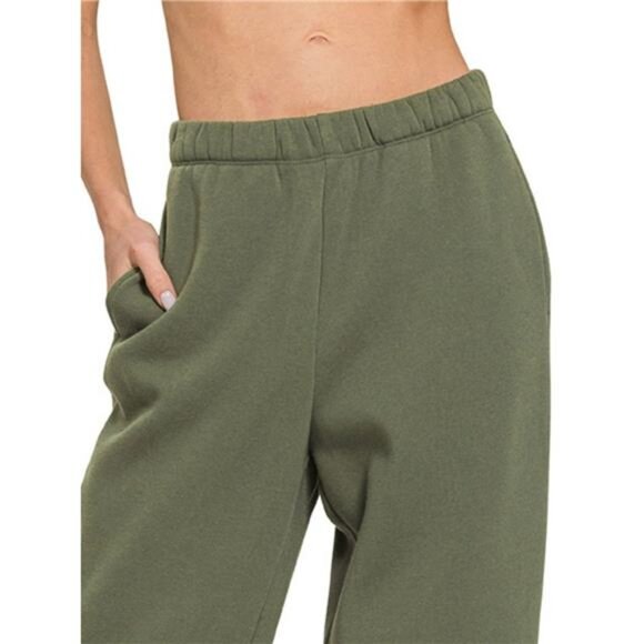 Zenana Fleece Sweatpant with Pockets - Picture 1 of 2